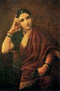 Raja Ravi Varma Expectation oil on canvas